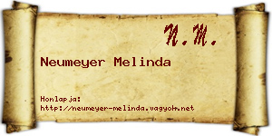 Neumeyer Melinda névjegykártya